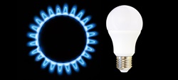 gas e lampadina